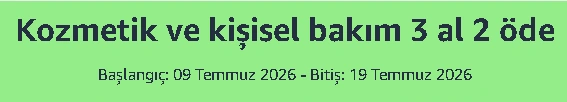 Kozmetik ve kişisel bakım 3 al 2 öde